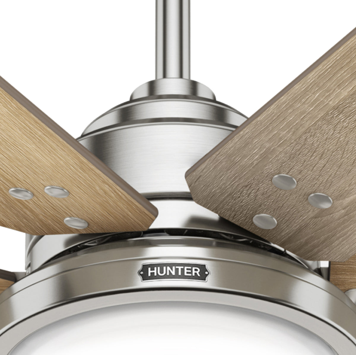 60 inch Warrant ENERGY STAR® Brushed Nickel Ceiling Fan with LED Light Kit and Wall Control