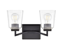 14'' Avenna Matte Black 2 Light Bath Vanity
