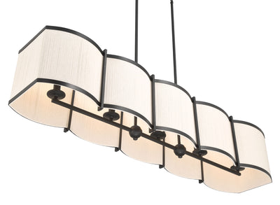 10.25'' Marlbeck Matte Black 5 Light Linear Chandelier