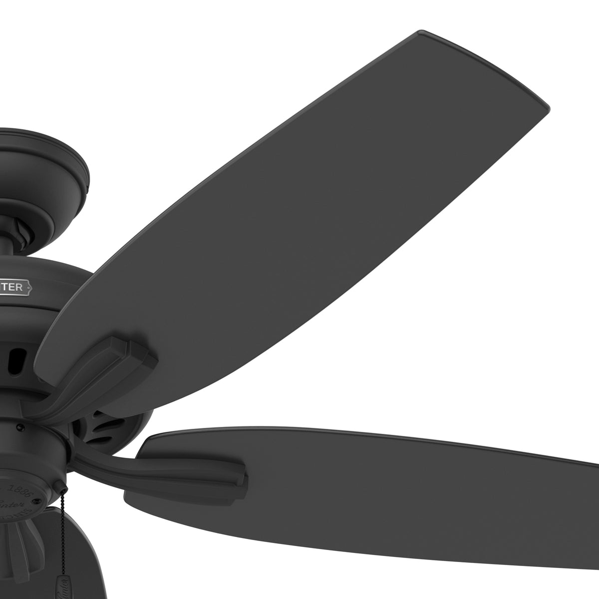 52 inch Newsome Matte Black Ceiling Fan and Pull Chain