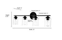 31.13'' Moven Chrome 4 Light Bath Vanity