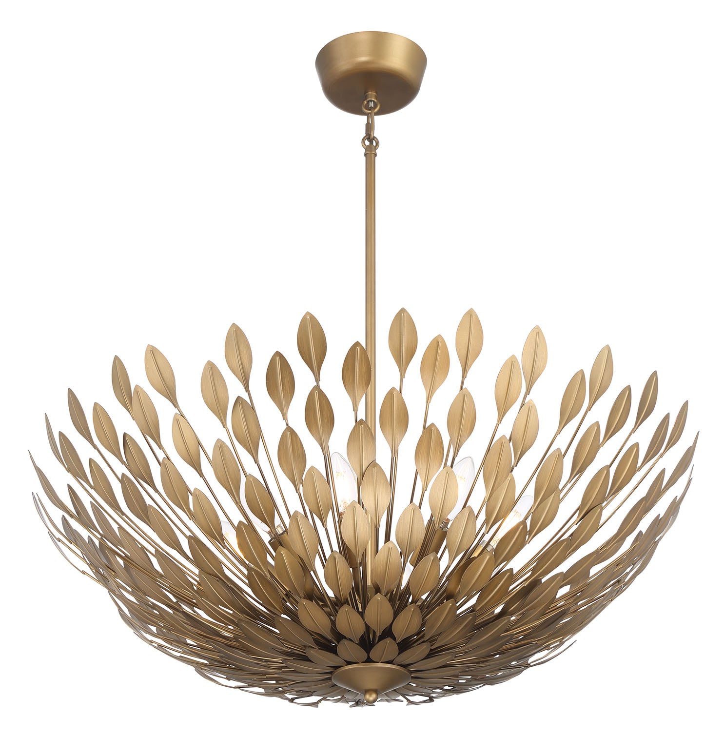 10.75'' Merylmint Painted Aged Brass 8 Light Pendant