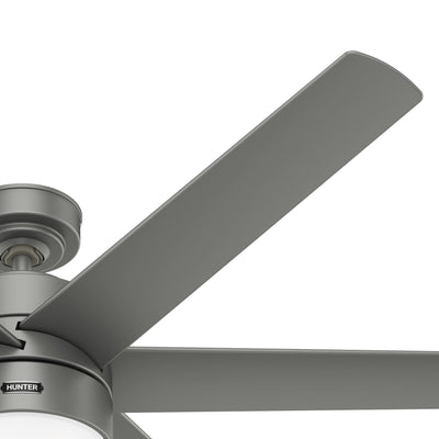 60 inch Solaria ENERGY STAR® Matte Silver Damp Rated Ceiling Fan with LED Light Kit and Wall Control