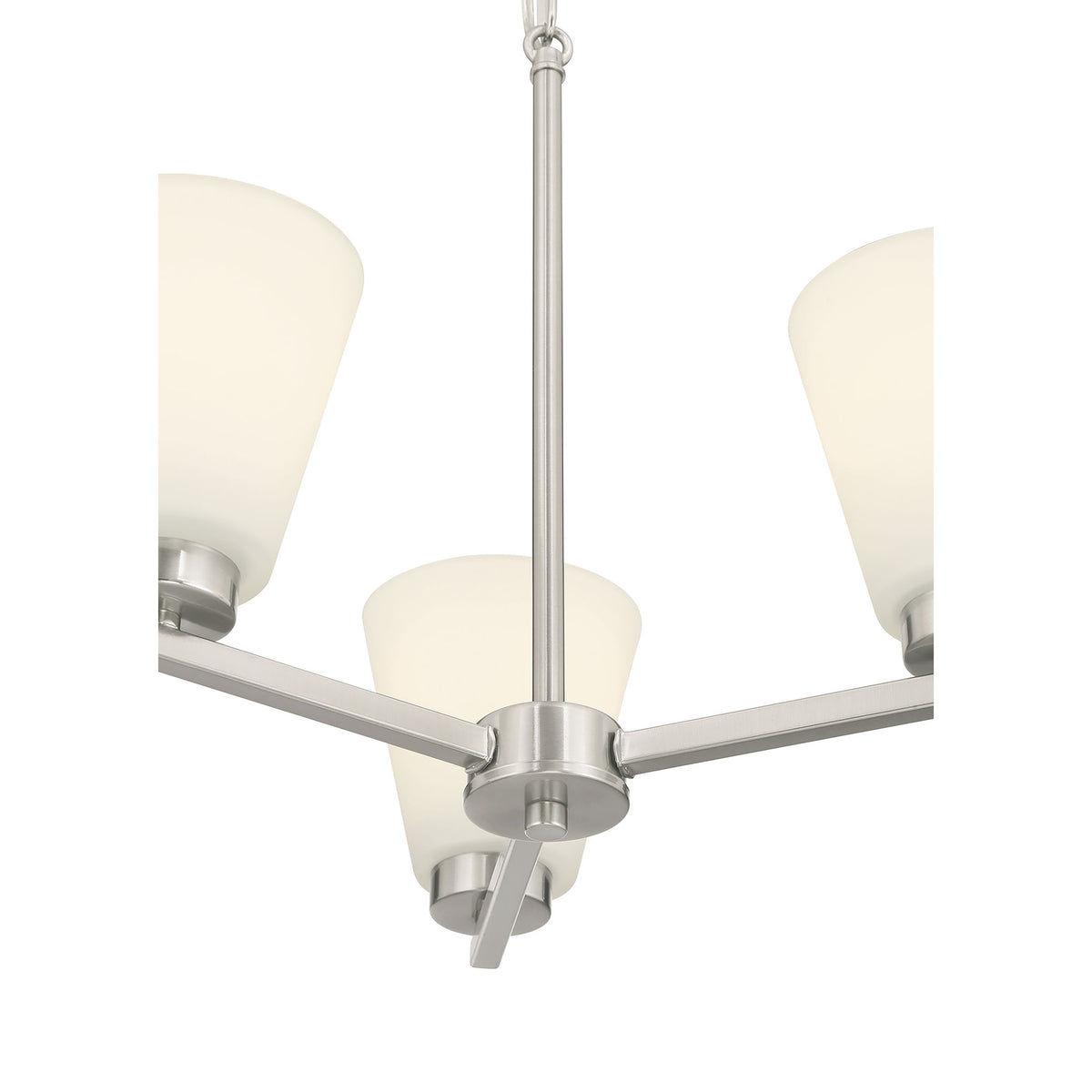 14.75'' Strayhan Brushed Nickel 3 Light Chandelier