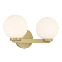 14'' Ardeva Vintage Brass 2 Light Bath Vanity