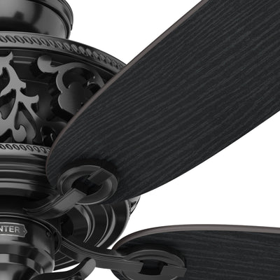 54 inch Promenade ENERGY STAR® Gloss Black Ceiling Fan with LED Light Kit and Handheld Remote