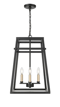 24'' Tellsa Matte Black 4 Light Pendant