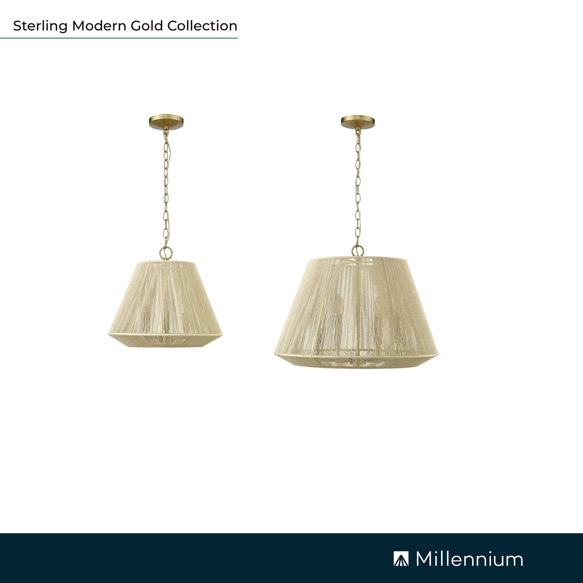 15.4'' Sterling Modern Gold 6 Light Pendant