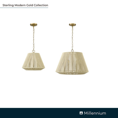 15.4'' Sterling Modern Gold 6 Light Pendant