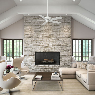 Casablanca 54 inch Panama ENERGY STAR® Snow White Ceiling Fan and Handheld Remote
