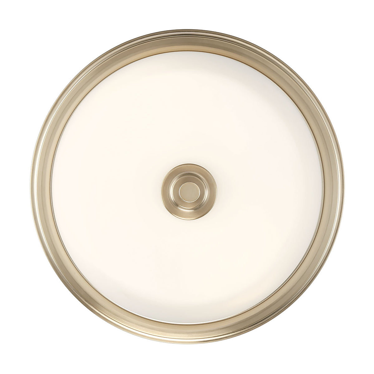 13-inch Strayhan Modern Gold 2-Light White Frosted Glass Flush Mount Ceiling Light