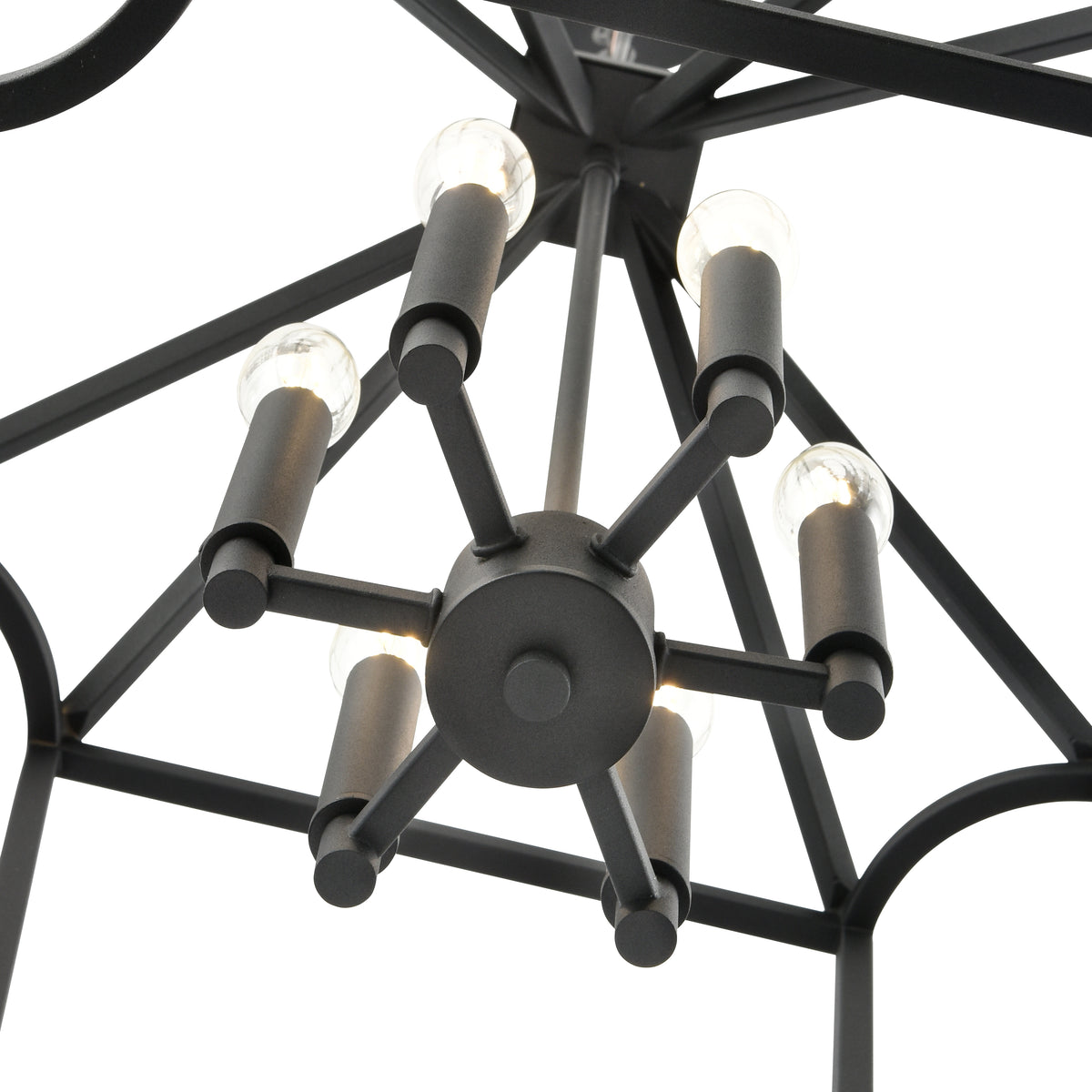 28.5'' Hylena Textured Black 6 Light Pendant