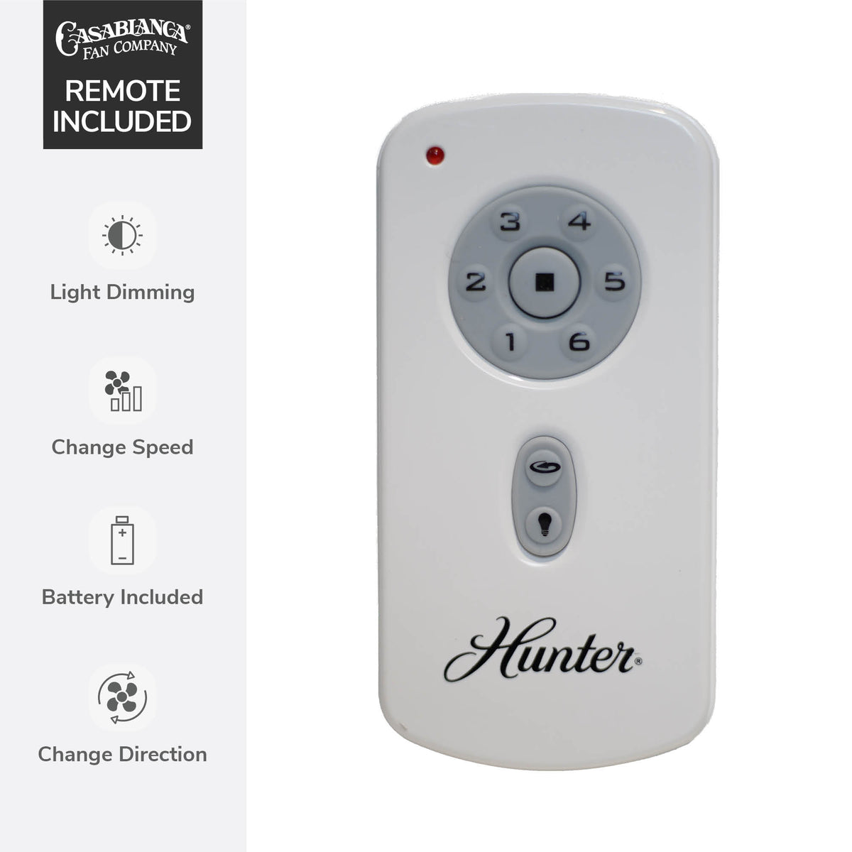 Casablanca 54 inch Panama ENERGY STAR® Snow White Ceiling Fan and Handheld Remote