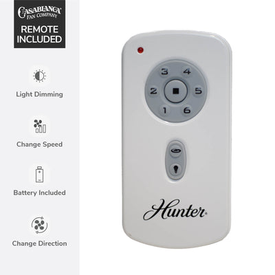 Casablanca 54 inch Panama ENERGY STAR® Snow White Ceiling Fan and Handheld Remote