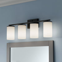 27.75'' Verlana Matte Black 4 Light Bath Vanity