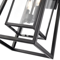10.25'' Denzell Powder Coated Black 2 Light Wall Sconce