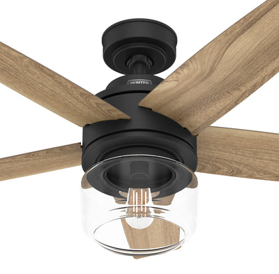 44 inch Margo Matte Black Ceiling Fan with LED Light Kit and Handheld Remote