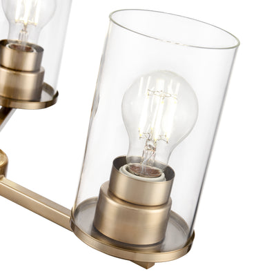 19-inch Verlana Modern Gold 3-Light Clear Glass Chandelier