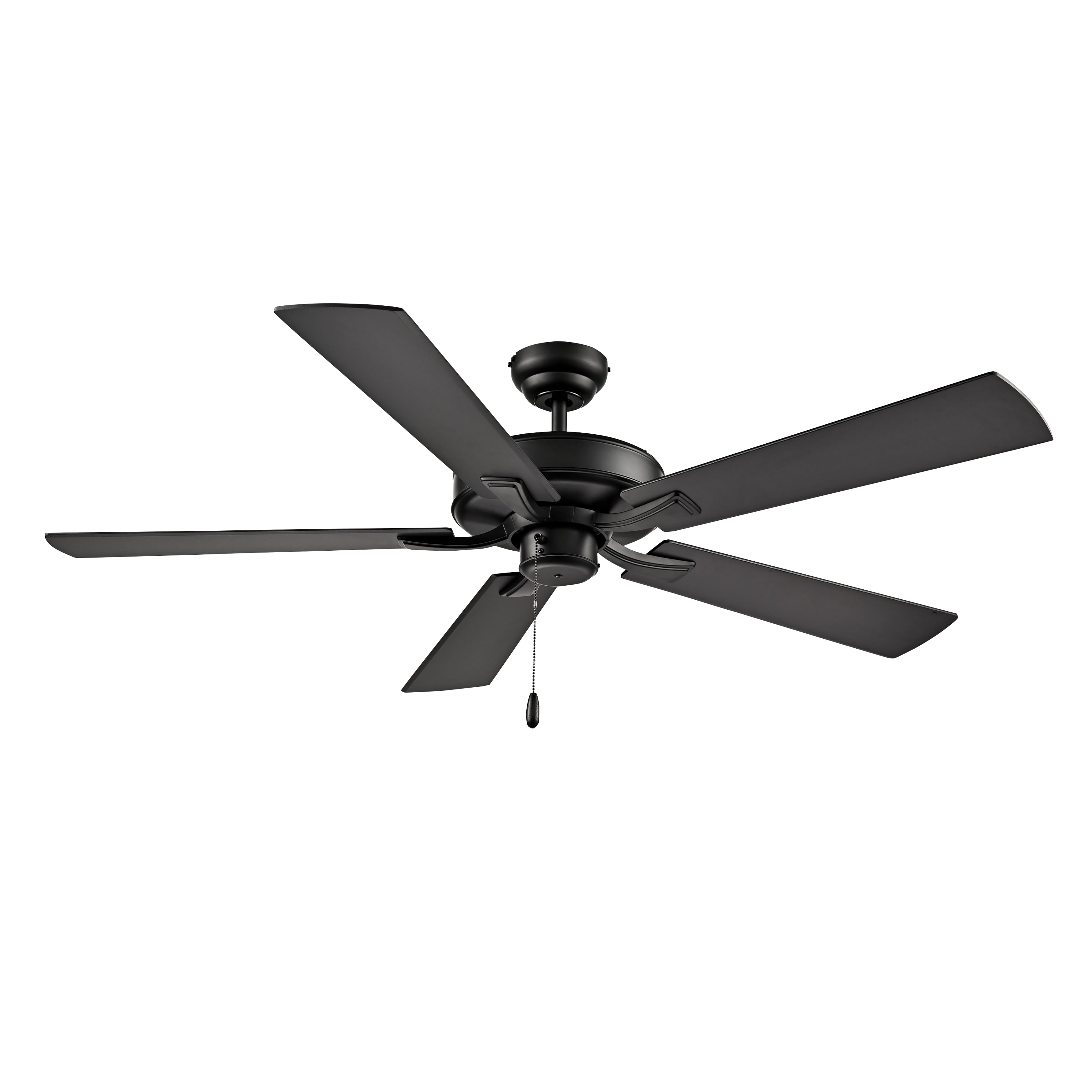 52 Inch Brisden AC Matte Black Indoor Ceiling Fan 5-Blade Reversible