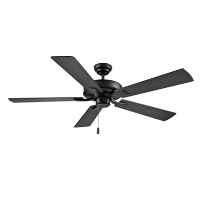 52 Inch Brisden AC Matte Black Indoor Ceiling Fan 5-Blade Reversible