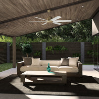 60 inch Kennicott ENERGY STAR® Luxe Gold Damp Rated Ceiling Fan and Handheld Remote