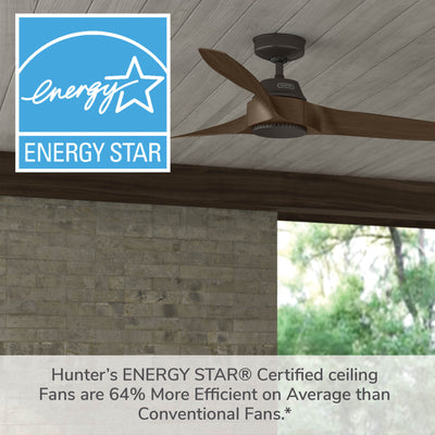 60 inch Mosley ENERGY STAR® Premier Bronze Damp Rated Ceiling Fan and Wall Control