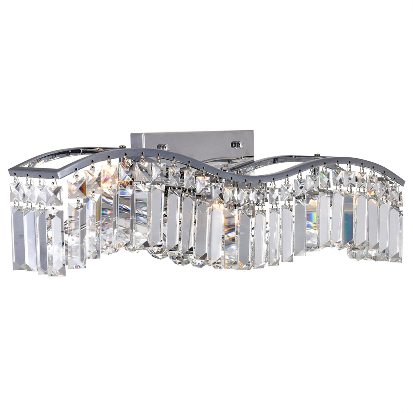 Glamorous 3 Light Chrome Vanity Ligh Wall Fixture