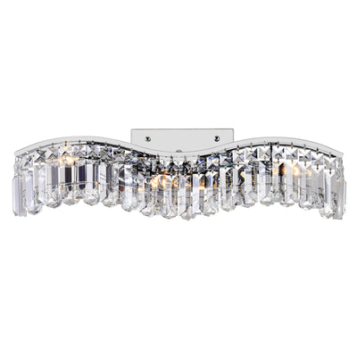 Glamorous 3 Light Chrome Vanity Ligh Wall Fixture