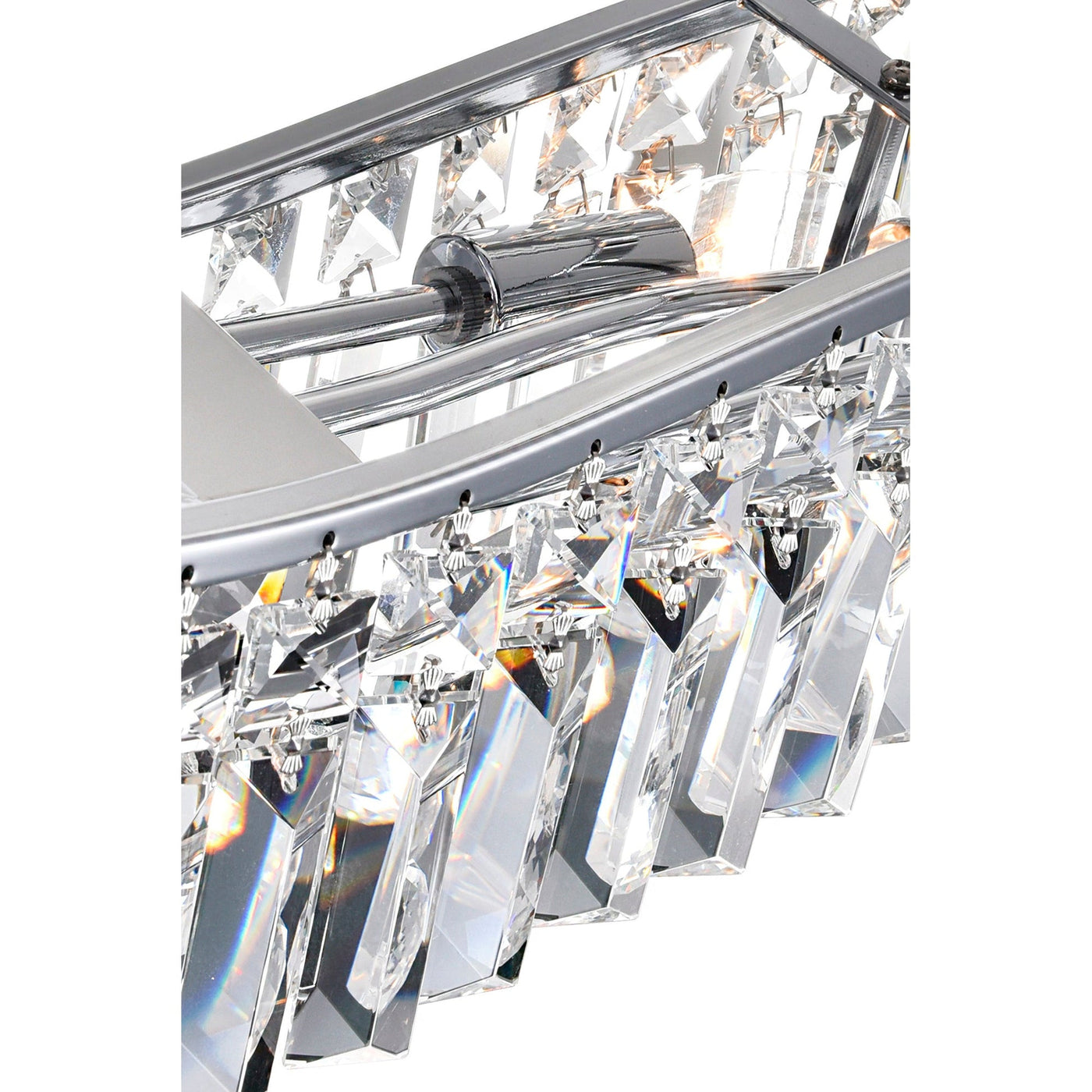 Glamorous 5 Light Chrome Chandelier Down Fixture