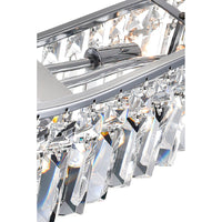 Glamorous 5 Light Chrome Chandelier Down Fixture