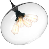 Glass 4 Light 16in Glass Pendant Light