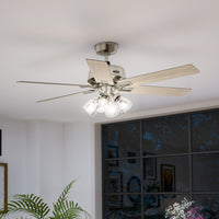 52 inch Fonthill ENERGY STAR® HunterExpress Brushed Nickel Ceiling Fan with LED Light Kit and Handheld Remote