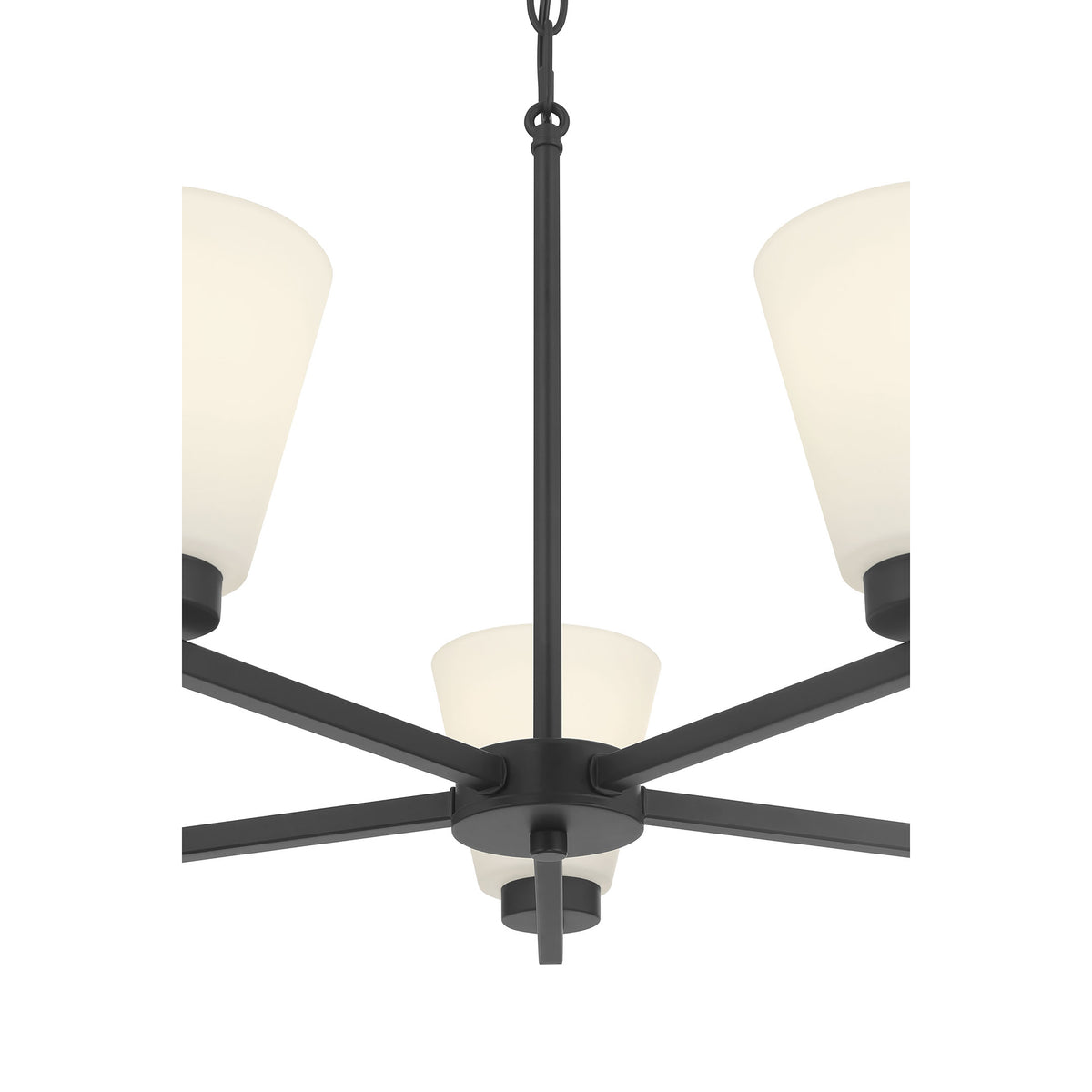 14.75'' Strayhan Matte Black 5 Light Chandelier