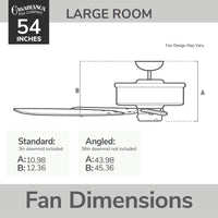 Casablanca 54 inch Panama Fresh White Ceiling Fan and Wall Control