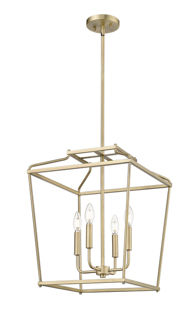 21'' Nellita Vintage Brass 4 Light Pendant