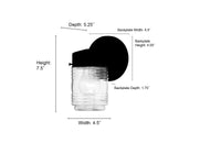 4.5'' Bravyn Powder Coated Black 1 Light Lantern