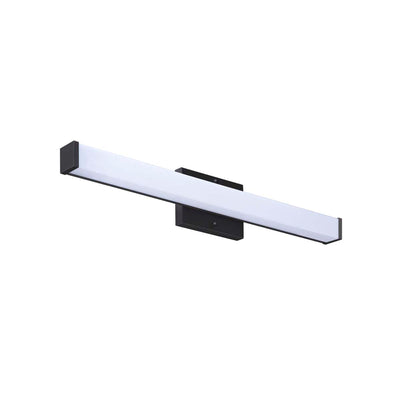 24-inch Matte Black Cylinder Bath Bar Vanity Light