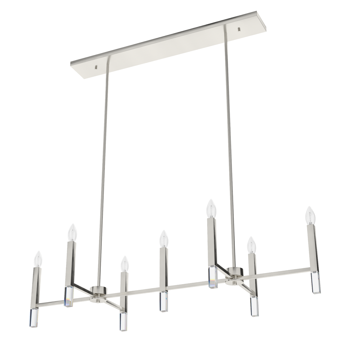 Sunjai 18-inch 7-light Brushed Nickel Linear Chandelier