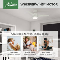 48 inch Midtown Fresh White Ceiling Fan with LED Light Kit and Handheld Remote