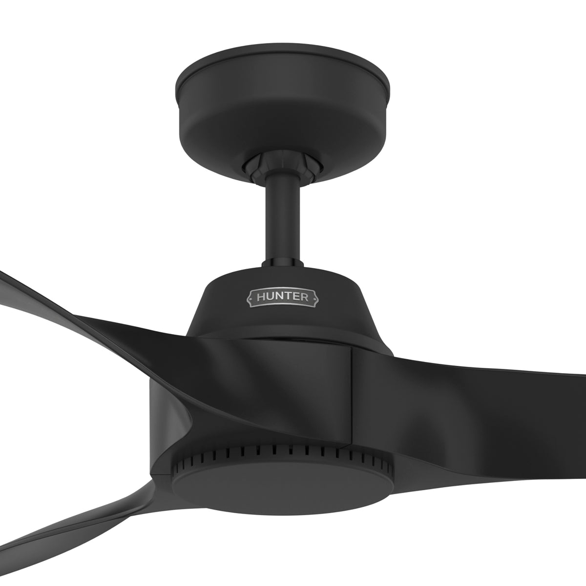 52 inch Mosley Matte Black Damp Rated Ceiling Fan and Wall Control