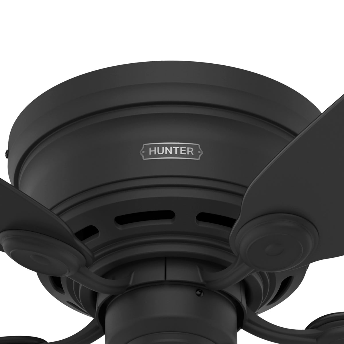 42 inch Low Profile Matte Black Low Profile Ceiling Fan and Pull Chain