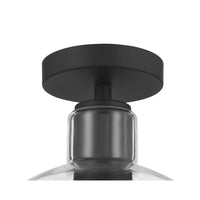 9'' Knightsdale Matte BlackClear 1 Light Semi-Flush Mount