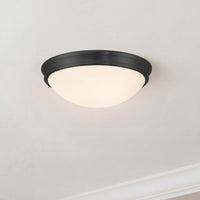 5'' Baumann Matte Black 3 Light Flush Mount