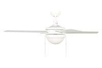 50 Inch Europa AC White Indoor Ceiling Fan 4-Blade Reversible