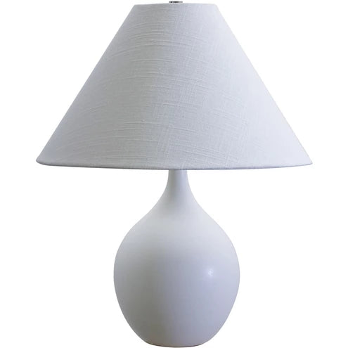 19-inch Scatchard White Gloss Accent Table Lamp