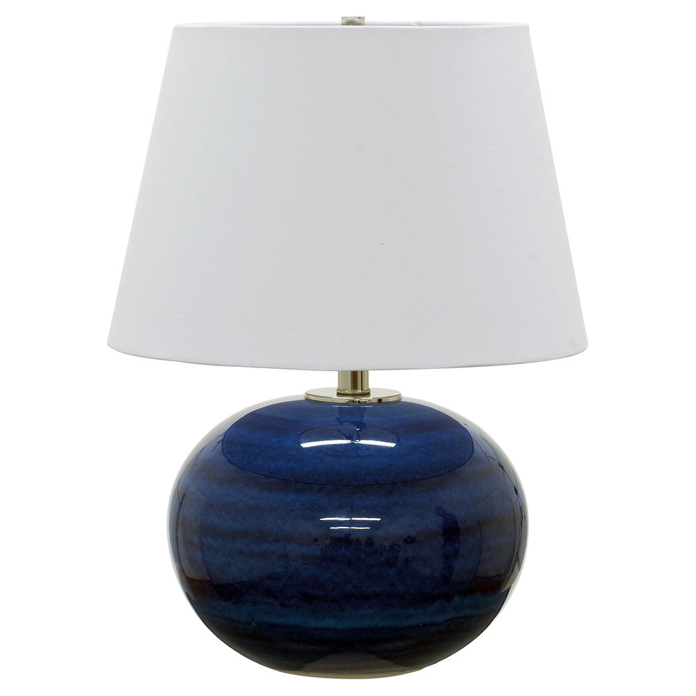 22-inch Scatchard Blue Gloss Table Lamp