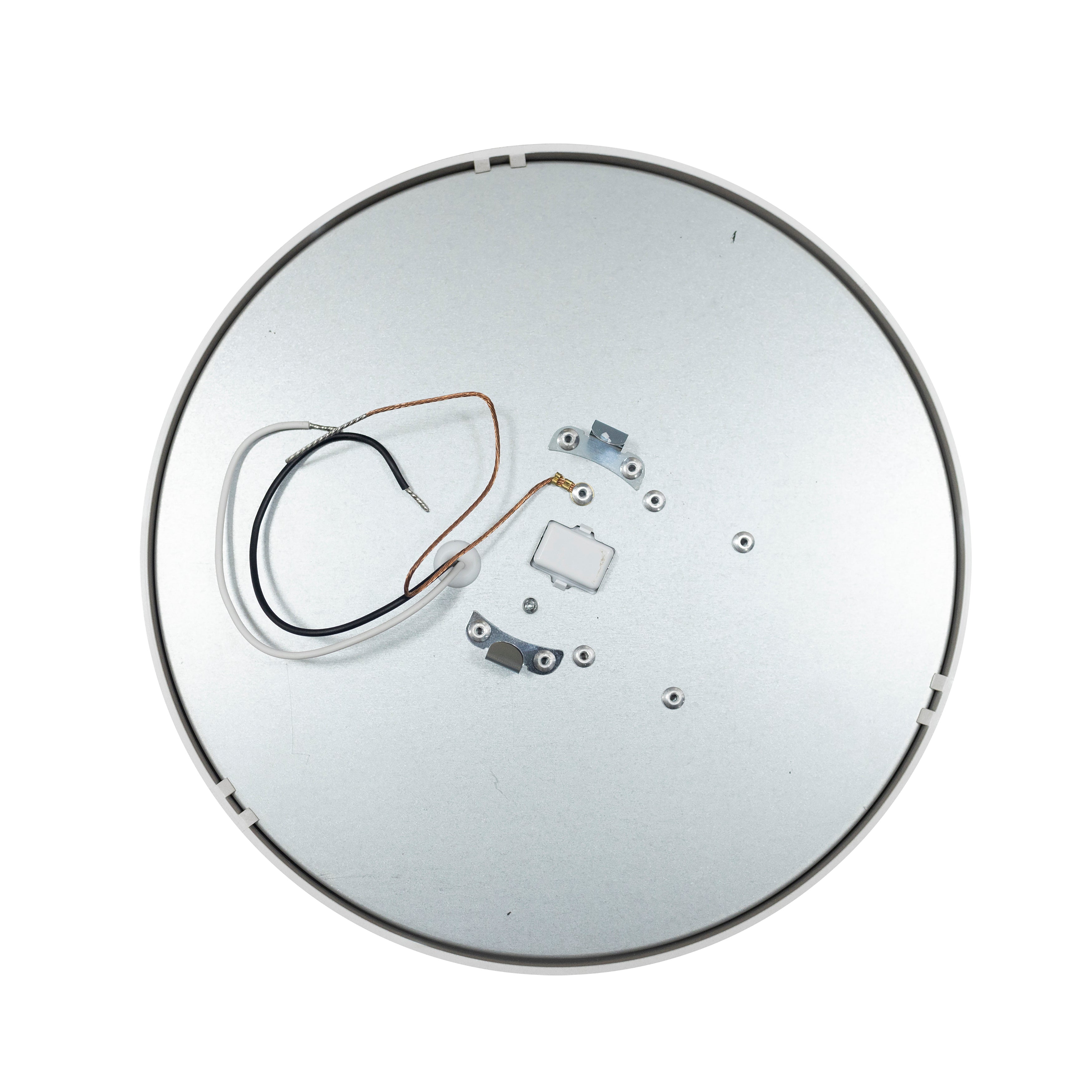 9-inch Brushed Nickel Outdoor Flush Mount Light