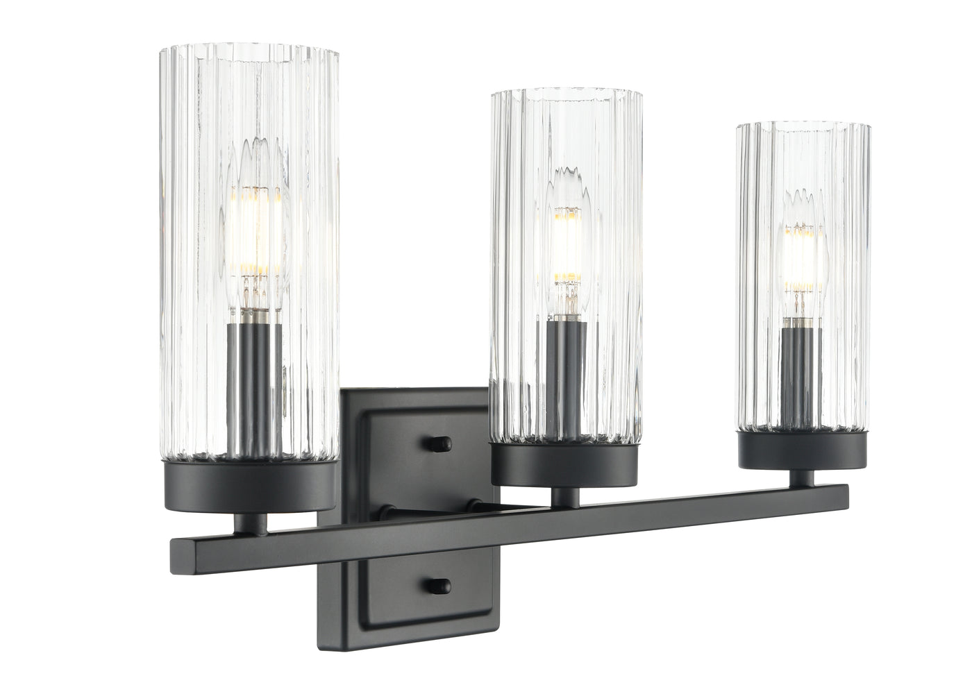 21'' Iversen Matte Black 3 Light Bath Vanity