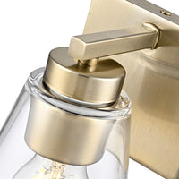 6.75-inch Strayhan Modern Gold 1-Light Clear Glass Wall Sconce