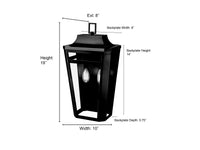 10'' Sumerlin Powder Coated Black 2 Light Wall Sconce